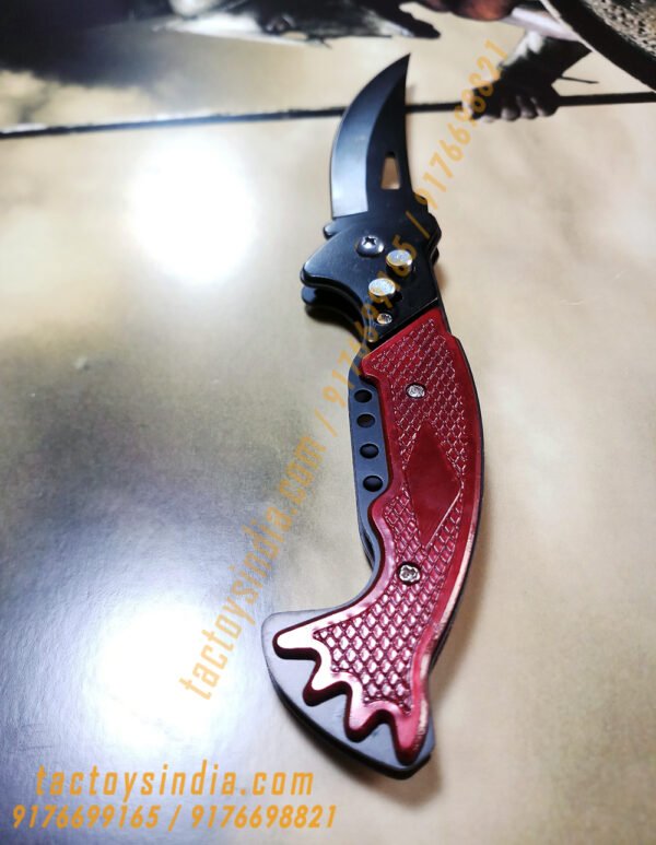 F881 Double Safety Automatic Folding Knife Button Operated Blade