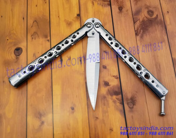Benchmade Model 62 Balisong Butterfly Knife Weehawk Plain Blade Stainless Steel Satin Finish Handles