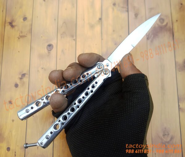 Benchmade Model 62 Balisong Butterfly Knife Weehawk Plain Blade Stainless Steel Satin Finish Handles