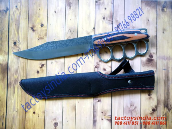 Damascus Finish Trench Bowie knife-S726