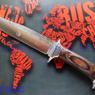 Columbia USA saber-SA42 Deadblade Damascus Finish steel blade(440-c plated,Classic Damascus looks Knife)