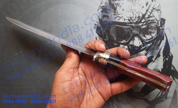 Columbia SA52 Rare Red and Black wood handle / Brass insert Lanyard hole / Brass Handle Pins / 440c Knife Blade tactoysindia.com