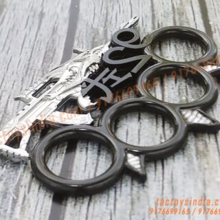 92-Dragon-Inspired-Assault-Rifle-Black-And-Silver-Colour-Spiked-Melee-Knuckle-Duster-Punch