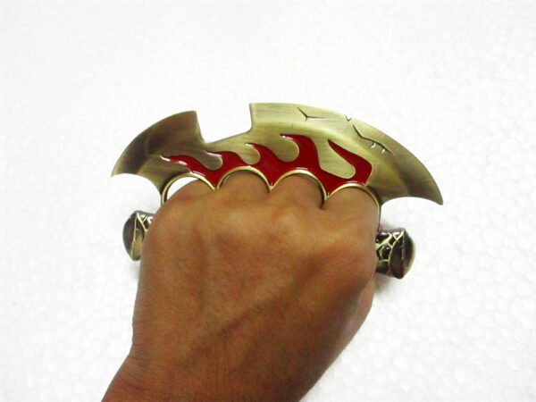 Antique-Spiked-Saw-Blade-Copper-Colour-Thick-Metal-knuckleduster–-knuckles-knucks-knucklering-knuck-knucksale