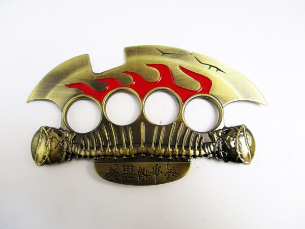 Antique-Spiked-Saw-Blade-Copper-Colour-Thick-Metal-knuckleduster–-knuckles-knucks-knucklering-knuck-knucksale