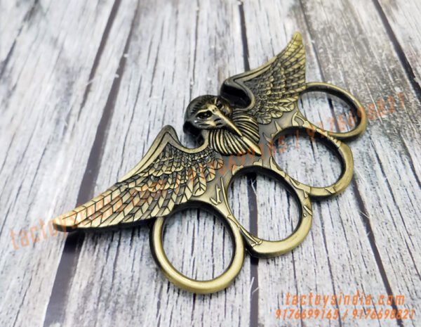 Copper-Hawk-with-Big-Open-Wings-Knuckle-Duster-Large-Finger-Rings-Vintage-Themed-punch-India