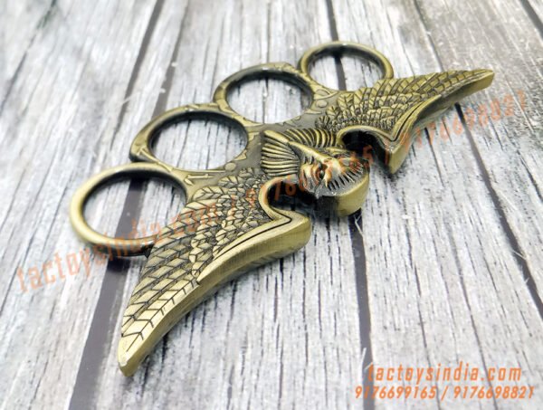 Copper-Hawk-with-Big-Open-Wings-Knuckle-Duster-Large-Finger-Rings-Vintage-Themed-punch-India