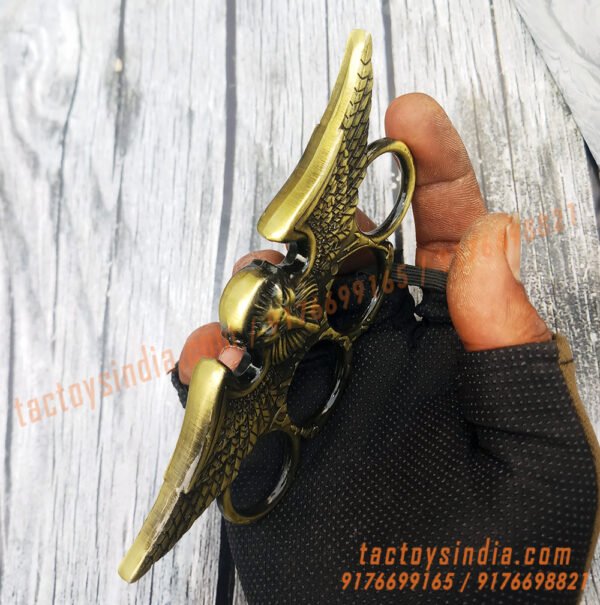 Copper-Hawk-with-Big-Open-Wings-Knuckle-Duster-Large-Finger-Rings-Vintage-Themed-punch-India